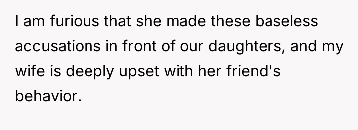 I am furious that she made these baseless accusations in...