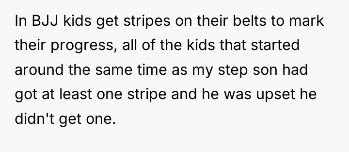 In BJJ kids get stripes on their belts to mark...