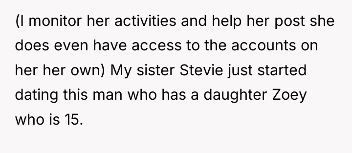 (I monitor her activities and help her post she does...