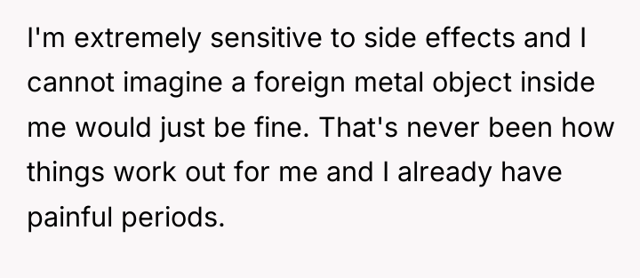 I'm extremely sensitive to side effects and I cannot imagine...