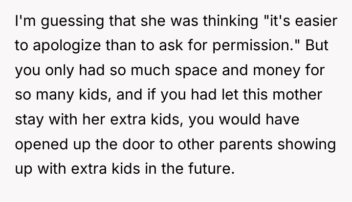 I'm guessing that she was thinking "it's easier to apologize...