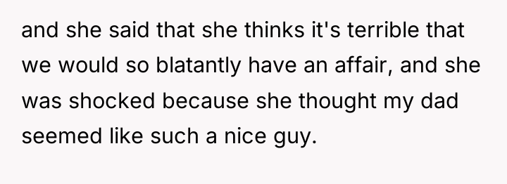 and she said that she thinks it's terrible that we...