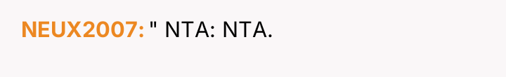 NEUX2007 " NTA: NTA.