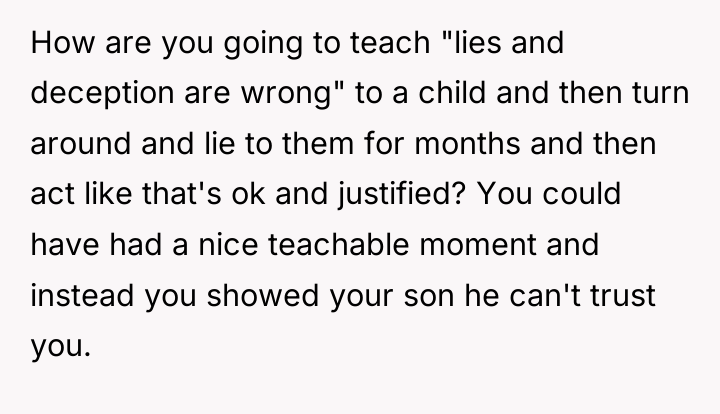 How are you going to teach "lies and deception are...