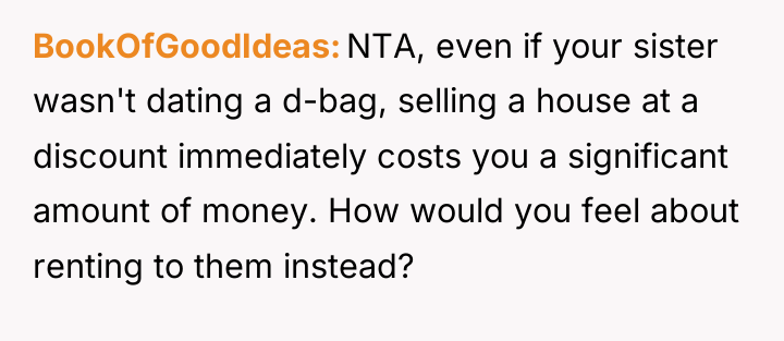 BookOfGoodIdeas NTA, even if your sister wasn't dating a d-bag,...