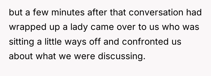 but a few minutes after that conversation had wrapped up...