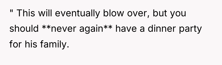 " This will eventually blow over, but you should **never...