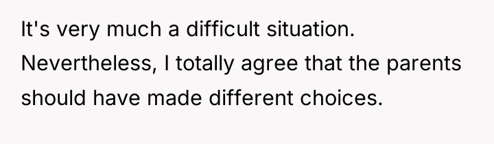 It's very much a difficult situation. Nevertheless, I totally agree...