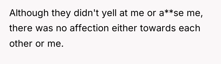 Although they didn't yell at me or a**se me, there...