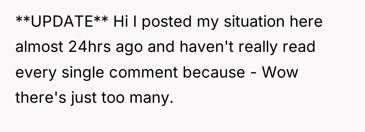 **UPDATE** Hi I posted my situation here almost 24hrs ago...