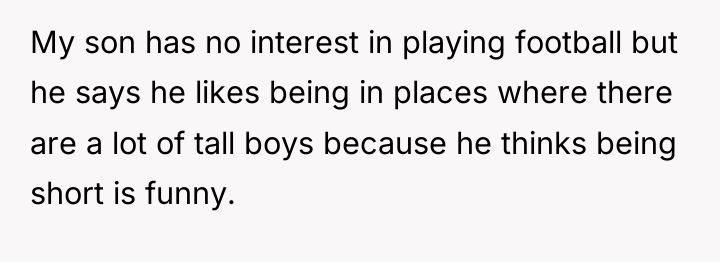 My son has no interest in playing football but he...