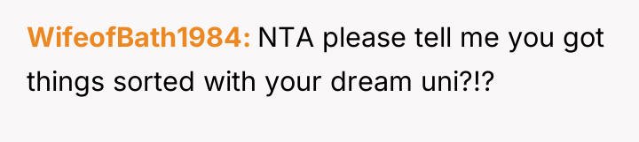 WifeofBath1984 NTA please tell me you got things sorted with...