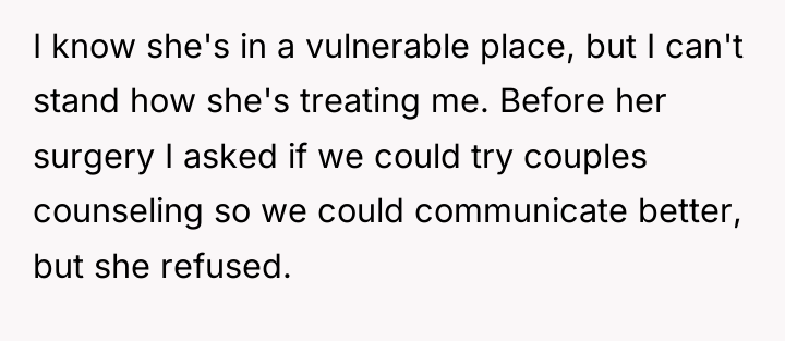 I know she's in a vulnerable place, but I can't...