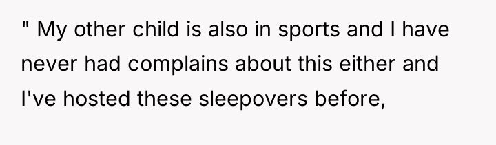 " My other child is also in sports and I...