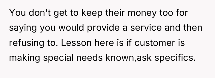 You don't get to keep their money too for saying...