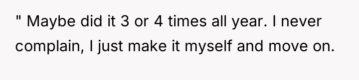 " Maybe did it 3 or 4 times all year....