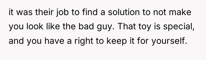 it was their job to find a solution to not...