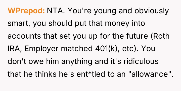 WPrepod NTA. You're young and obviously smart, you should put...