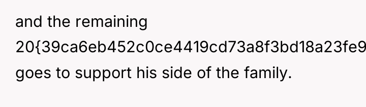 and the remaining 20{39ca6eb452c0ce4419cd73a8f3bd18a23fe95ab4febb092bc2ab1b542eeea82f} goes to support his side of...