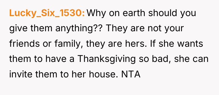Lucky_Six_1530 Why on earth should you give them anything?? They...