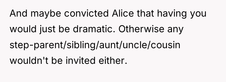 And maybe convicted Alice that having you would just be...