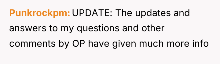 Punkrockpm UPDATE: The updates and answers to my questions and...
