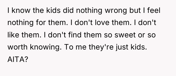 I know the kids did nothing wrong but I feel...