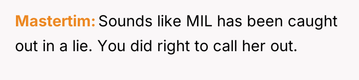 Mastertim Sounds like MIL has been caught out in a...