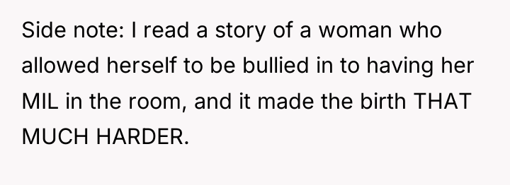 Side note: I read a story of a woman who...