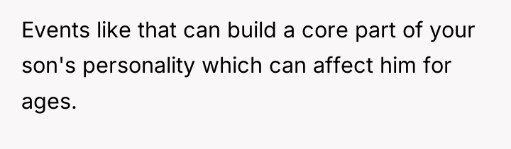 Events like that can build a core part of your...