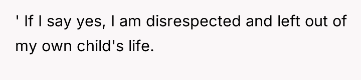 ' If I say yes, I am disrespected and left...