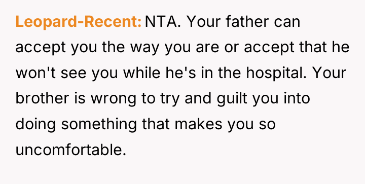 Leopard-Recent NTA. Your father can accept you the way you...