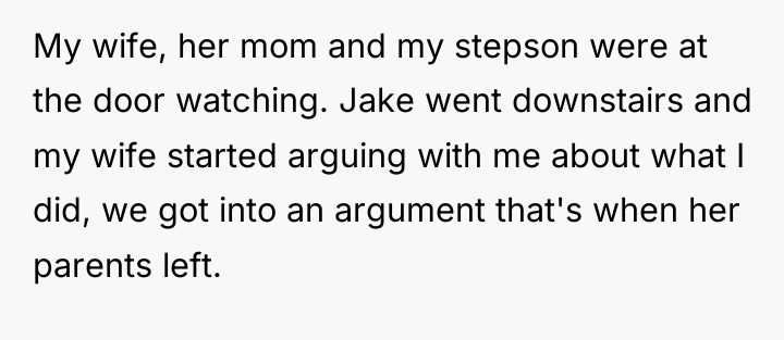 My wife, her mom and my stepson were at the...