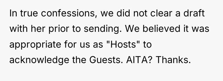 In true confessions, we did not clear a draft with...