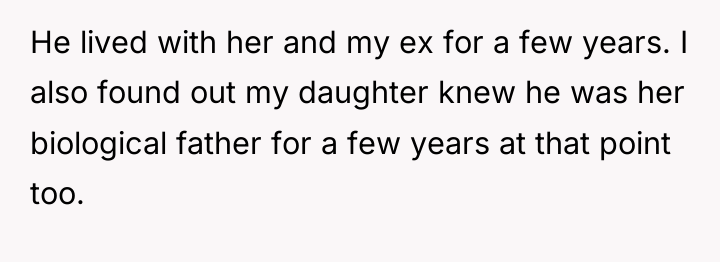 He lived with her and my ex for a few...