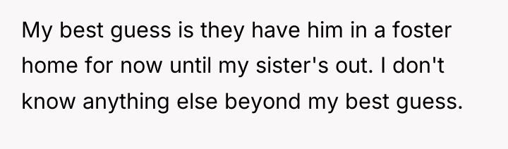 My best guess is they have him in a foster...