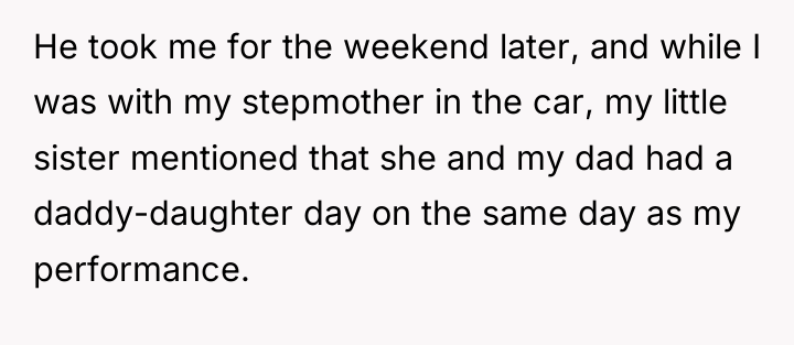 He took me for the weekend later, and while I...
