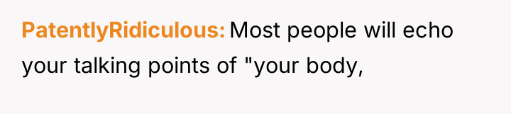 PatentlyRidiculous Most people will echo your talking points of "your...