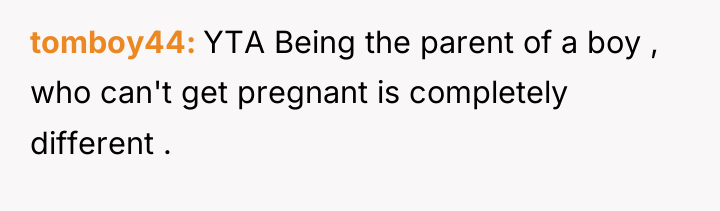 tomboy44 YTA Being the parent of a boy , who...