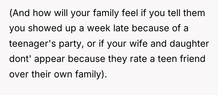(And how will your family feel if you tell them...