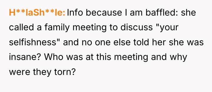 H**laSh**le Info because I am baffled: she called a family...