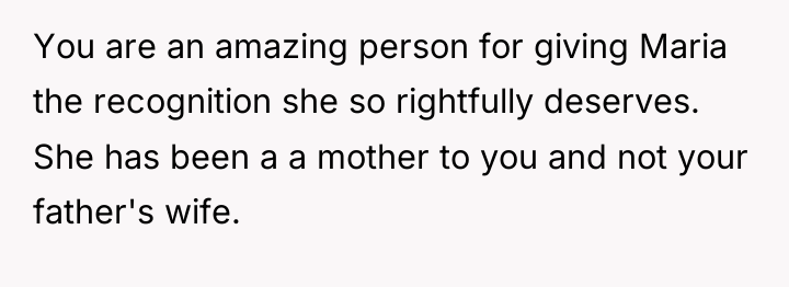 You are an amazing person for giving Maria the recognition...