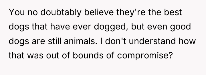 You no doubtably believe they're the best dogs that have...