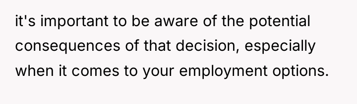 it's important to be aware of the potential consequences of...