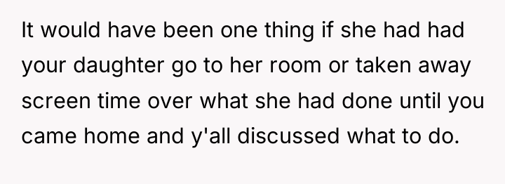 It would have been one thing if she had had...