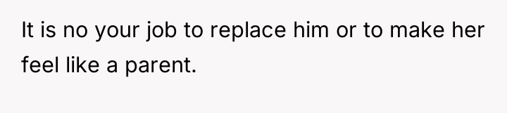 It is no your job to replace him or to...