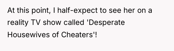 At this point, I half-expect to see her on a...