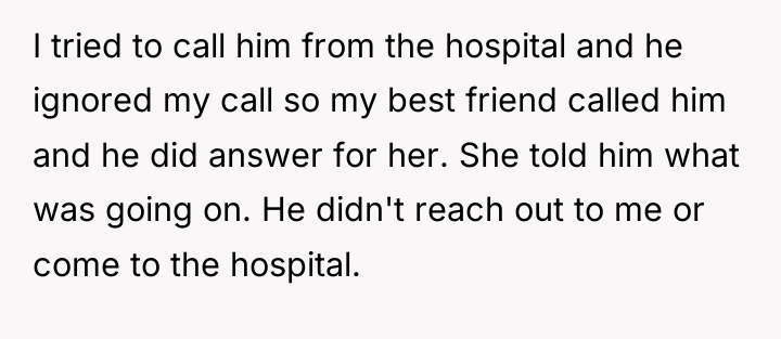 I tried to call him from the hospital and he...