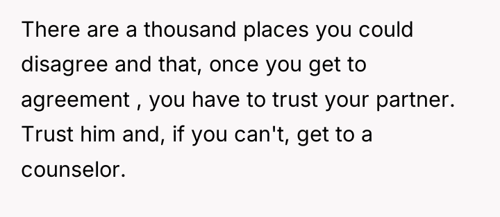 There are a thousand places you could disagree and that,...