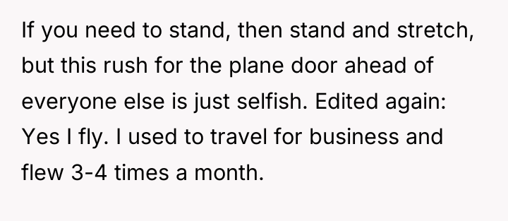 If you need to stand, then stand and stretch, but...